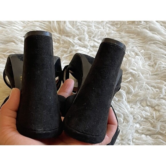 REPORT Women’s Size 7 Ligon Black Chunky Heels Sandals - Picture 10 of 11
